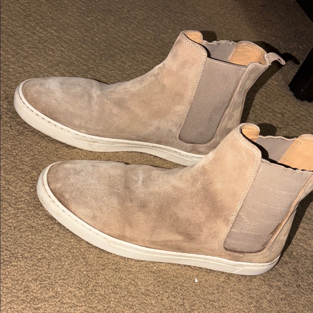 Zara Men's Beige Suede Ankle Boots
